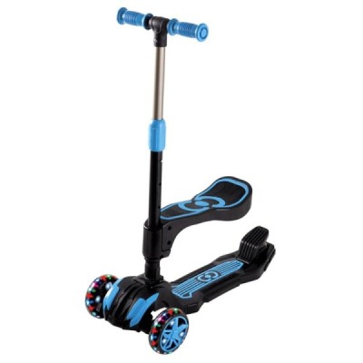 Cool Wheels LED Işıklı Oturaklı Combo Scooter Mavi