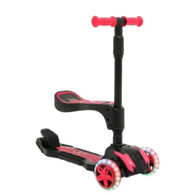 Cool Wheels LED Işıklı Oturaklı Combo Scooter Pembe